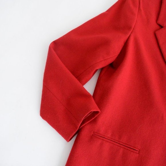 Vintage Sage Harbor Red 100% Wool Button Down Blazer 16P - Picture 10 of 13